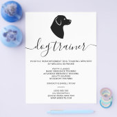Modern minimalist Dog Silhouette - Dog Trainer Flyer (Enkel)