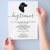 Modern minimalist Dog Silhouette - Dog Trainer Flyer (Hand)