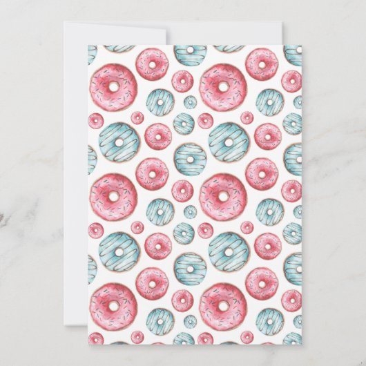 Modern minimalist Donut Sweet One Birthday Kaart (Achterkant)