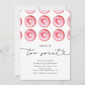 Modern minimalist donut Two Sweet Birthday Kaart (Voorkant)