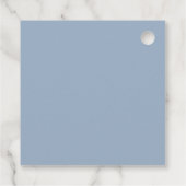 Modern Minimalist Dusty Blue dank u Bedankjes Labels (Achterkant)
