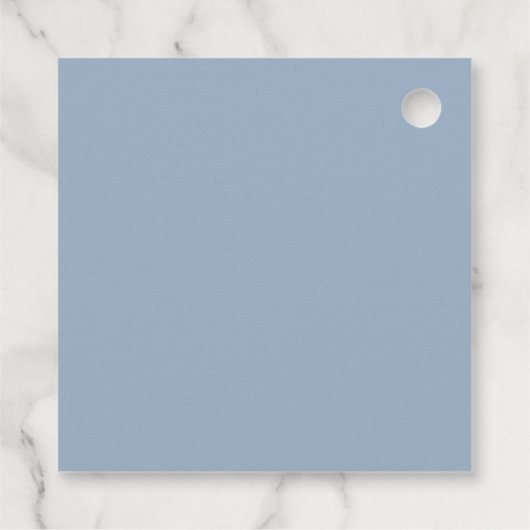 Modern Minimalist Dusty Blue dank u Bedankjes Labels (Achterkant)