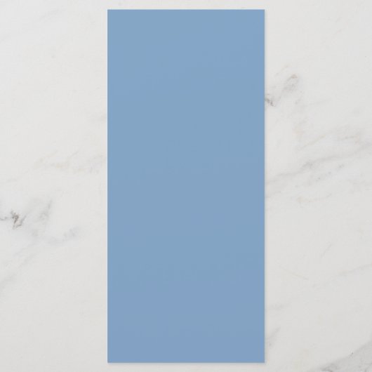 Modern Minimalist Dusty Blue Wedding Dinner Menu (Achterkant)