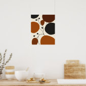 Modern Minimalist Earthy Abstract Silhouette Poster (Keuken)