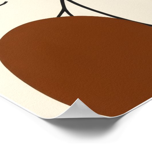 Modern Minimalist Earthy Abstract Silhouette Poster (Hoek)