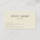 Modern minimalist Earthy Olive Green Hartelijk dan Visitekaartje (Achterkant)