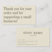 Modern minimalist Earthy Olive Green Hartelijk dan Visitekaartje (Voorkant / Achterkant)