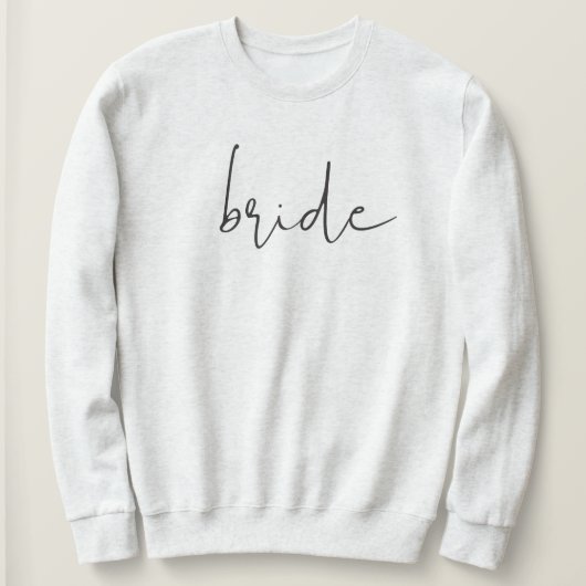 Modern minimalist Edgy Font Bride Wedding Trui (Design voorkant)