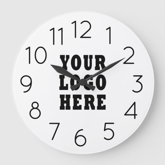 Modern Minimalist Editable Company Business Logo Grote Klok (Voorkant)