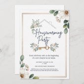 Modern Minimalist Editable Housewarming Invitation Kaart (Voorkant / Achterkant)