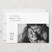 Modern Minimalist Editorial Photo Save the Date