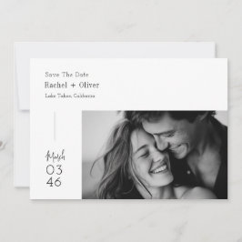 Modern Minimalist Editorial Photo Save the Date