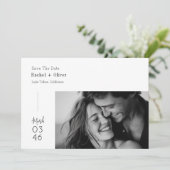 Modern Minimalist Editorial Photo Save the Date (Staand voorkant)