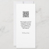 Modern Minimalist Eid Mubarak Invitation | QR Code Kaart (Achterkant)