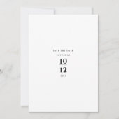 Modern Minimalist Elegant Black White Wedding Kaart (Voorkant)