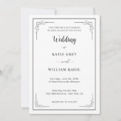 Modern Minimalist Elegant Clean Photo Wedding  Kaart (Achterkant)