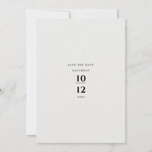 Modern Minimalist Elegant Ivory Wedding Kaart (Voorkant)