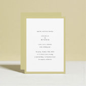 Modern Minimalist Elegant Lime Green Wedding Kaart