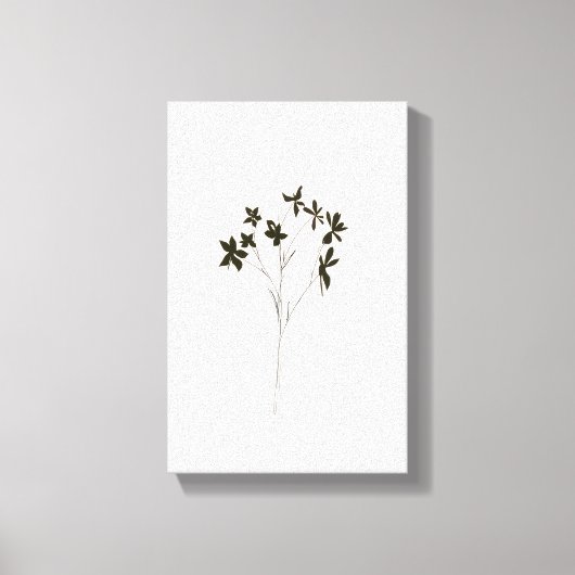 Modern minimalist elegant line drawing flowers canvas afdruk (Voorkant)