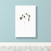 Modern minimalist elegant line drawing flowers canvas afdruk (Insitu (Houten vloer))