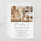 Modern minimalist Elegant Photo Wedding Kaart (Achterkant)