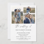 Modern minimalist Elegant Photo Wedding Kaart (Achterkant)