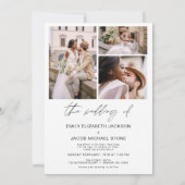 Modern minimalist Elegant Photo Wedding Kaart (Achterkant)