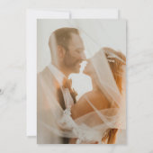 Modern minimalist Elegant Photo Wedding Kaart (Achterkant)