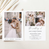 Modern minimalist Elegant Photo Wedding Kaart