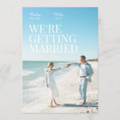 Modern minimalist elegant photo wedding kaart (Voorkant)