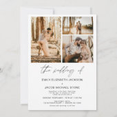 Modern minimalist Elegant Photo Wedding Kaart (Achterkant)