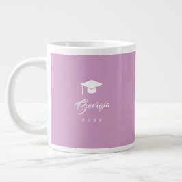 Modern Minimalist Elegant Pink Graduation Gift Grote Koffiekop