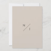 Modern Minimalist Elegant Silver Grey Wedding Kaart (Achterkant)