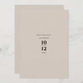 Modern Minimalist Elegant Silver Grey Wedding Kaart (Voorkant / Achterkant)
