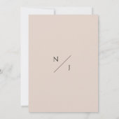 Modern Minimalist Elegant Simple Champagne Wedding Kaart (Achterkant)