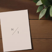 Modern Minimalist Elegant Simple Champagne Wedding Kaart