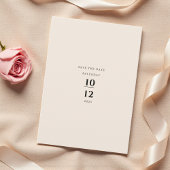 Modern Minimalist Elegant Simple Cream Wedding Kaart