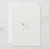 Modern Minimalist Elegant Simple Ivory Wedding Kaart (Achterkant)