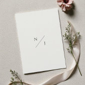 Modern Minimalist Elegant Simple Ivory Wedding Kaart