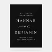 Modern Minimalist Elegant Simple Wedding Welcome Acryl Bord (Voorkant)