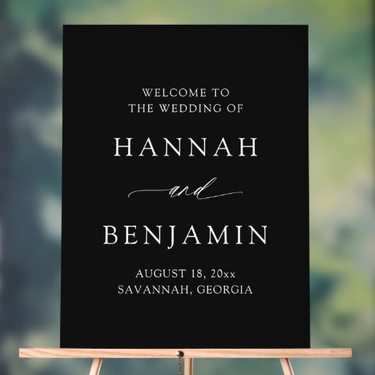 Modern Minimalist Elegant Simple Wedding Welcome Acryl Bord (Neutraal)