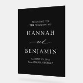 Modern Minimalist Elegant Simple Wedding Welcome Acryl Bord (Hoek)