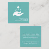 Modern Minimalist Elegant Typography Professional  Vierkante Visitekaartje (Voorkant / Achterkant)