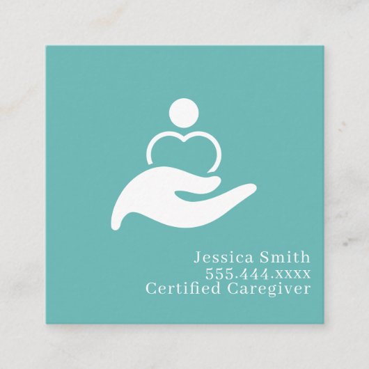 Modern Minimalist Elegant Typography Professional  Vierkante Visitekaartje (Voorkant)