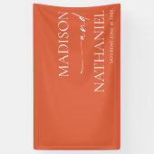 Modern Minimalist Elegant Verona Sunset Wedding Spandoek (Verticaal)