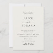 Modern Minimalist Elegant Wedding Invitations Save The Date (Voorkant)