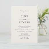 Modern Minimalist Elegant Wedding Invitations Save The Date (Staand voorkant)