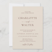 Modern Minimalist Elegant Wedding Invitations Save The Date (Voorkant)