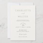 Modern Minimalist Elegant Wedding Invitations Save The Date (Voorkant)
