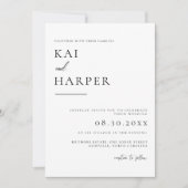 Modern Minimalist Elegant Wedding Invitations Save The Date (Voorkant)